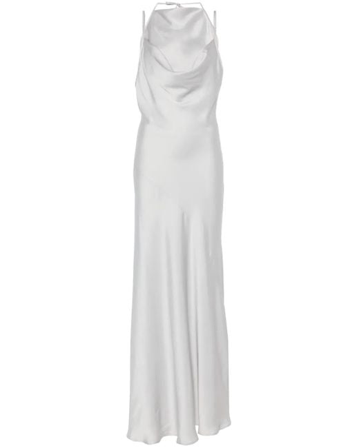 Y. Project Maxi-Jurk Met Hoge Hals in het White