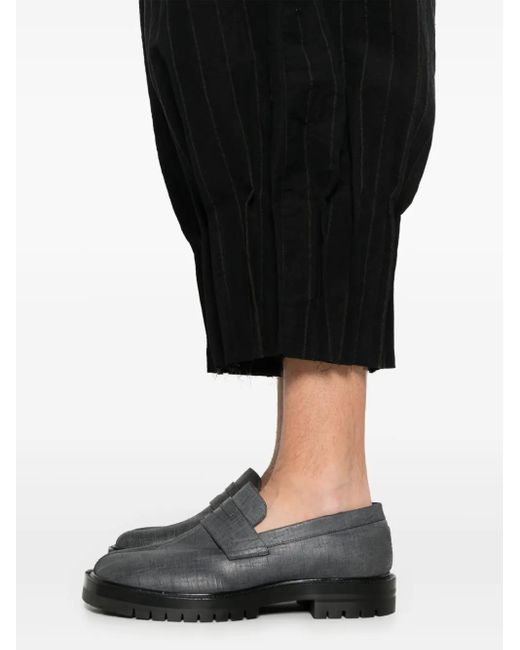 CHIAHUNG SU Black Striped Trousers for men