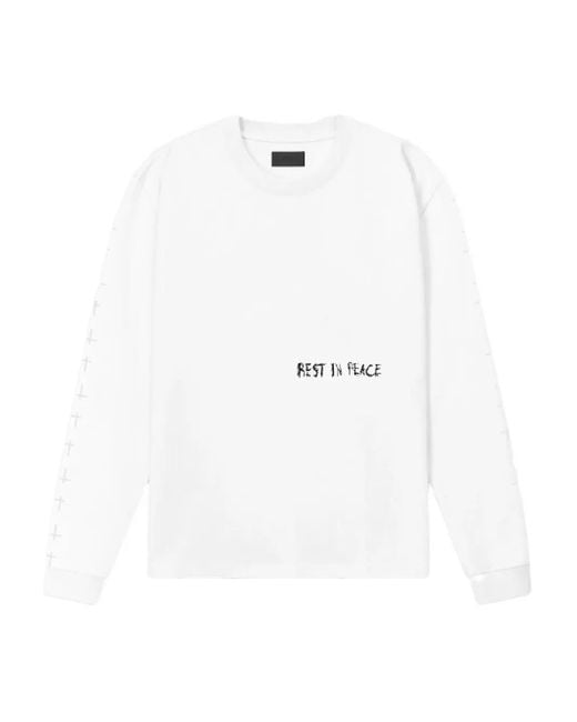 RTA White Lawrence Long-Sleeve T-Shirt for men
