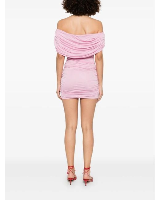 Abito Corto Drappeggiato di Blumarine in Pink
