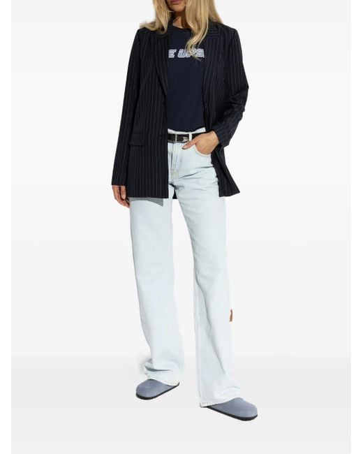 Birkenstock Blue Buckle Strap Mules