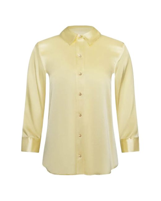 L'Agence Yellow Dani Silk Shirt
