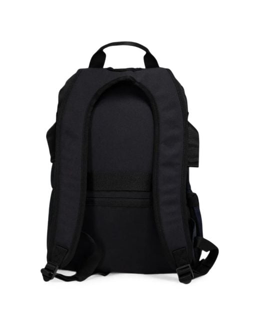 Ecoalf Blue Bergen Logo-Patch Buckle-Strap Backpack for men