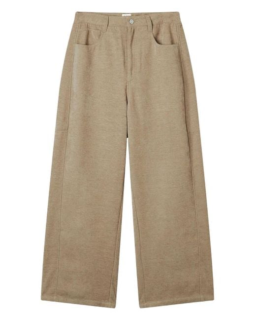B+ AB Natural Mélange-Effect Trousers