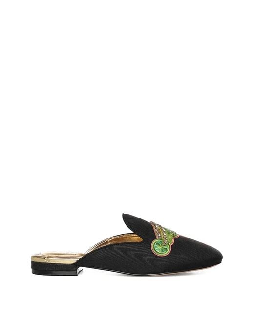 Kurt Geiger Black Mules À Broderies