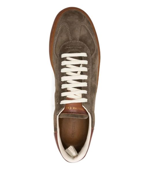 Officine Creative Brown Suede Leather Sneakers for men