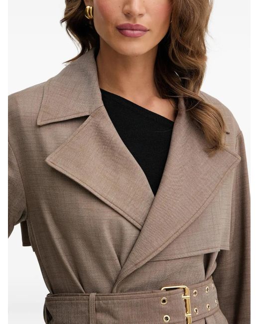 Marciano Black Belted Double-Breasted Coat