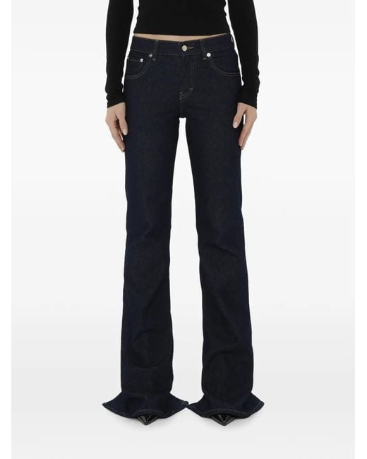 Haikure Black Back-Slit Five-Pocket Jeans