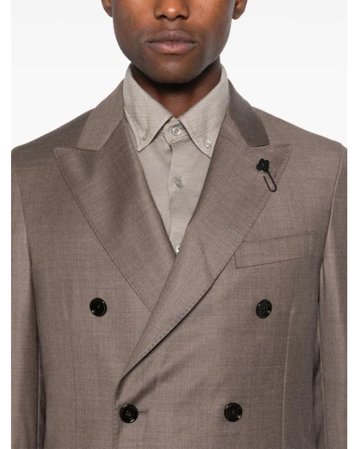 Lardini Anzug Mit Logo-Brosche in Brown für Herren