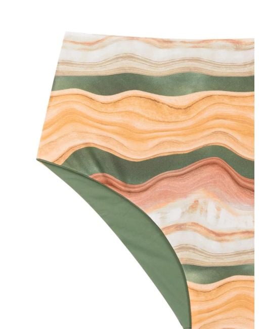 Bragas de bikini Violeta con estampado abstracto Lygia & Nanny de color Natural