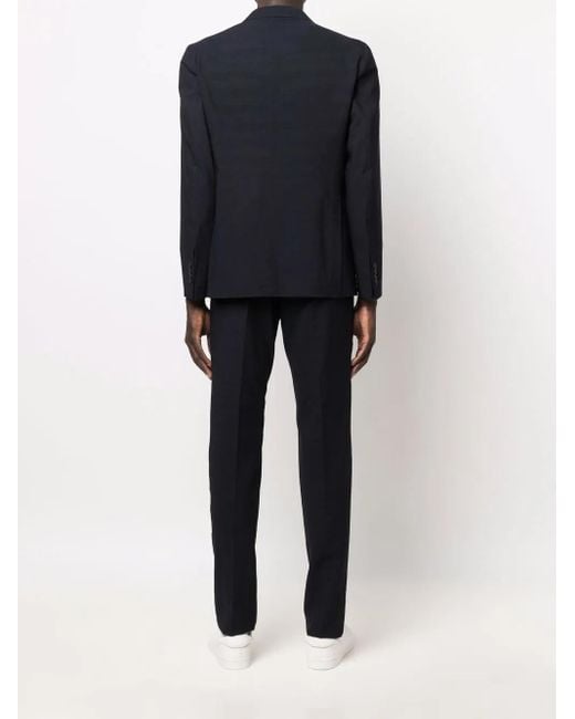 Costume Boutonné À Revers Crantés Tagliatore pour homme en coloris Blue