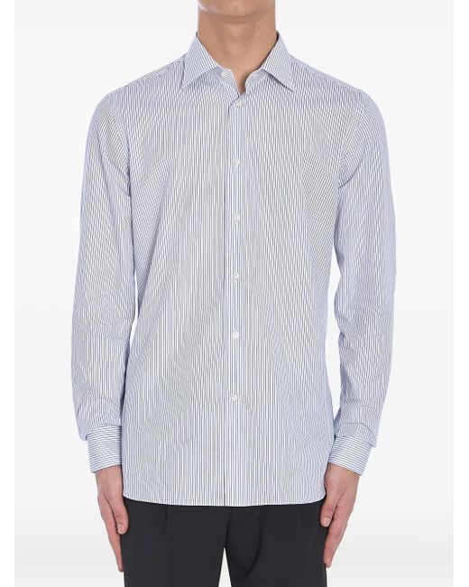 Borriello Gray Striped Shirt for men