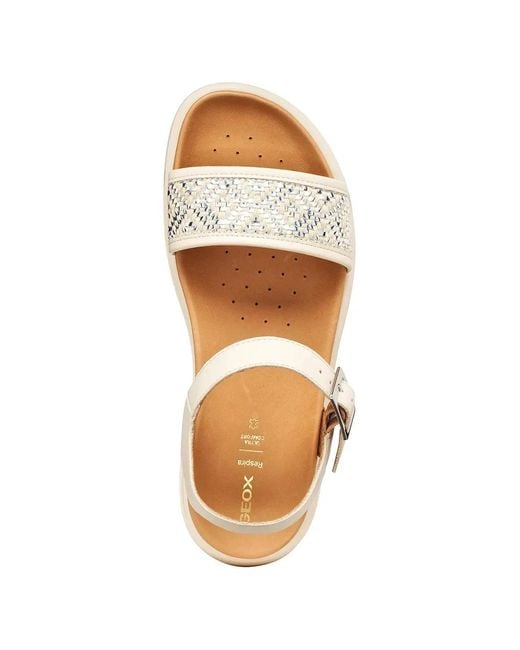 Geox Natural Xand 2.1S Geometric-Pattern Buckled Sandals