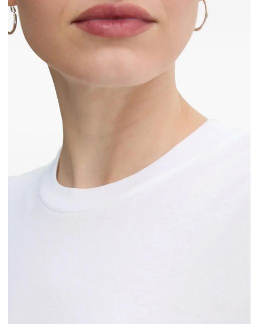 T-Shirt Côtelé À Encolure Ras Du Cou A.L.C. en coloris White