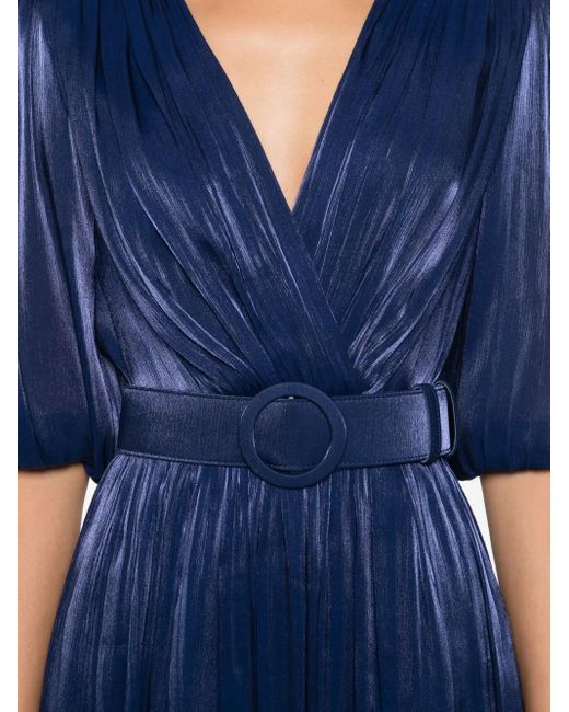 Costarellos Mira ベルテッド ドレス Blue