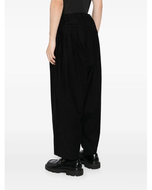 Yohji Yamamoto Black Standard 12Tucks Trousers for men