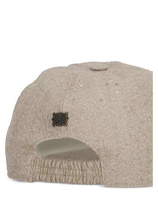 Panicale Gray Sequin-Embellished Baseball Cap