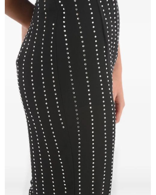 Philipp Plein Black Crystal-Embellished Palazzo Pants