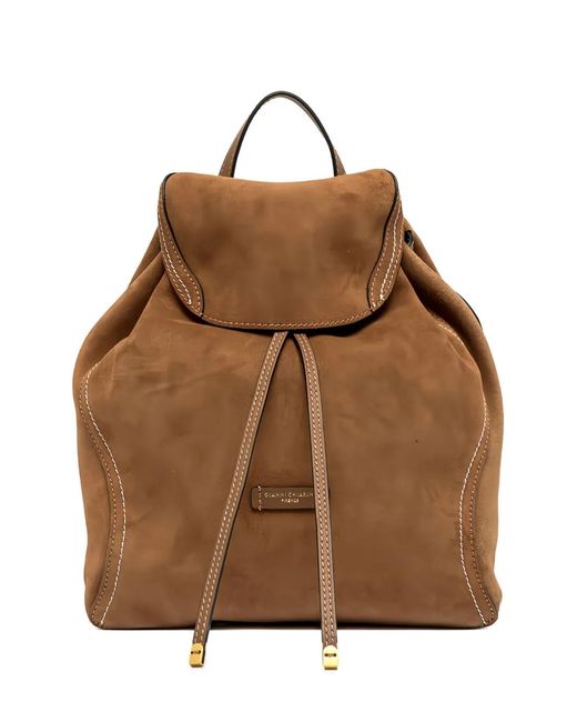 Gianni Chiarini Brown Drawstring Rucksack Backpack