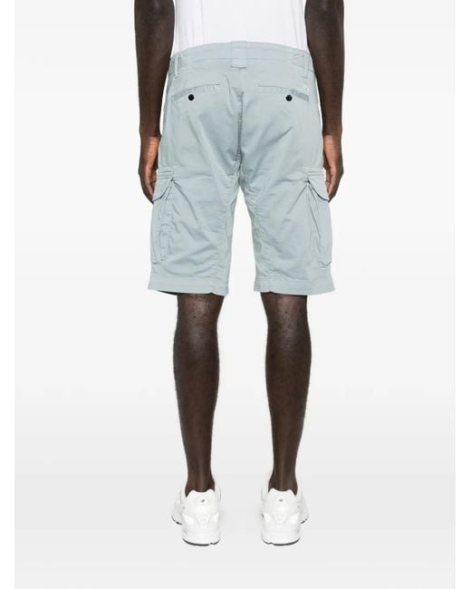 C P Company Blue Lens Detail Cargo Shorts for men