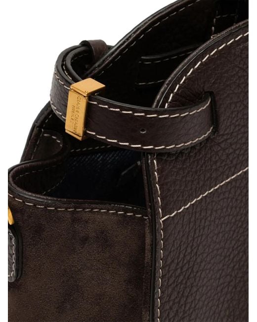 Gianni Chiarini Black Farah Maxi-Grain Leather Tote Bag