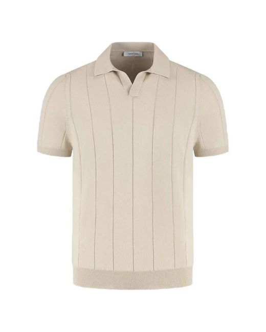 Gran Sasso Natural Short-Sleeved V-Neck Sweater for men