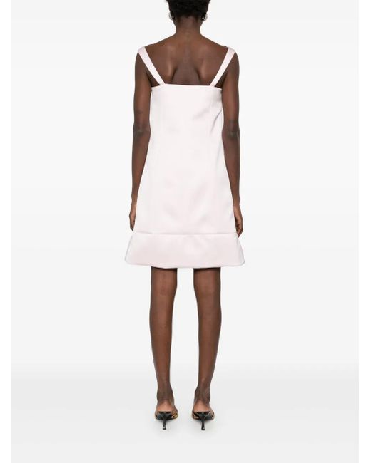 Givenchy Pink 4G Ruffle Satin Minidress
