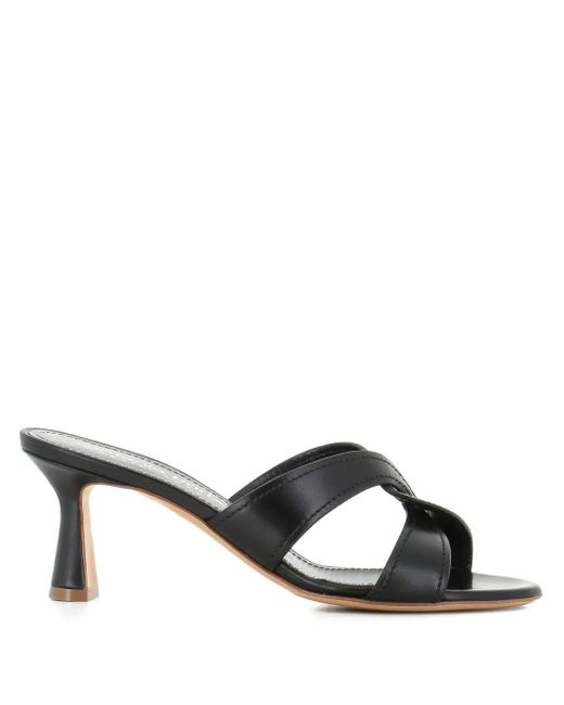 Antonio Barbato Maestri Veneziani クロスストラップ ミュール Black