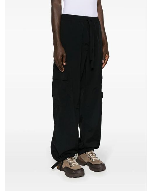 MSGM Black Trousers for men