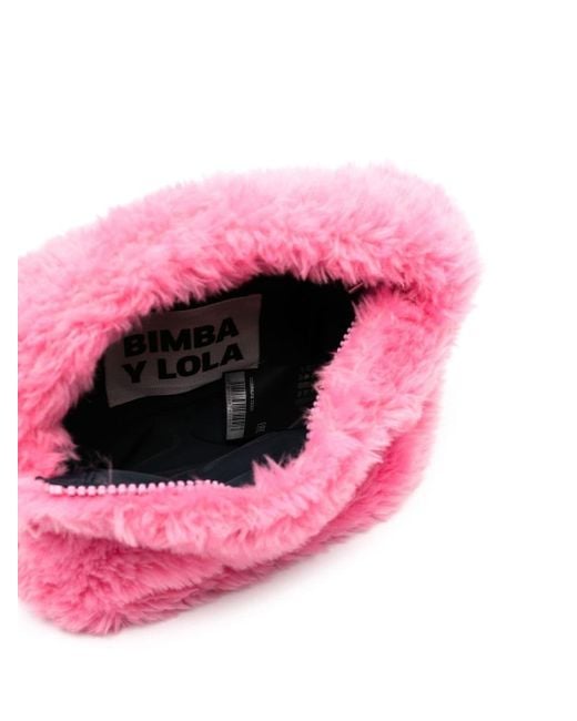 Handbag Bimba y Lola Pink in Fur - 29852798