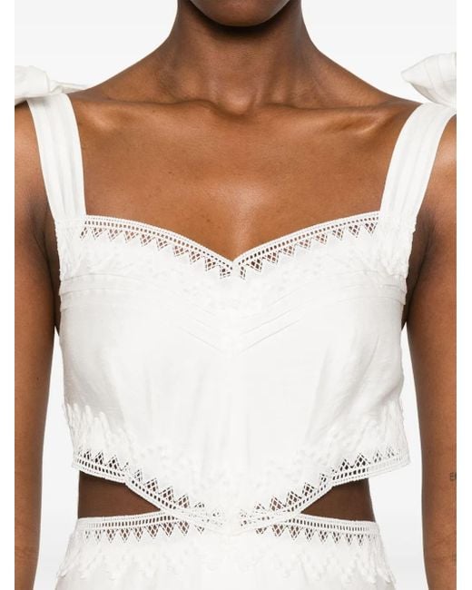Sandro White Solena Midi Dress