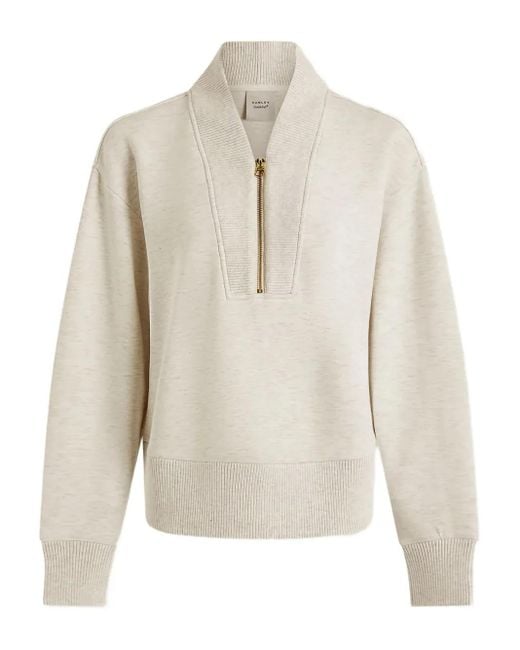 Varley Trui Met Halve Rits in het White