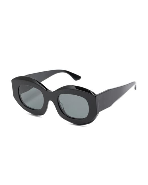 Thierry Lasry Black Lunettes De Soleil Trophy À Monture Ovale