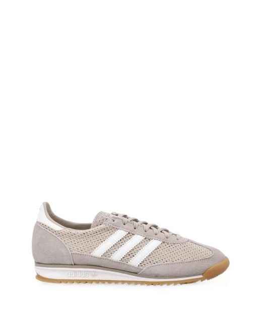 Adidas White Sl 72 Og Mesh-Panelled Suede Sneakers