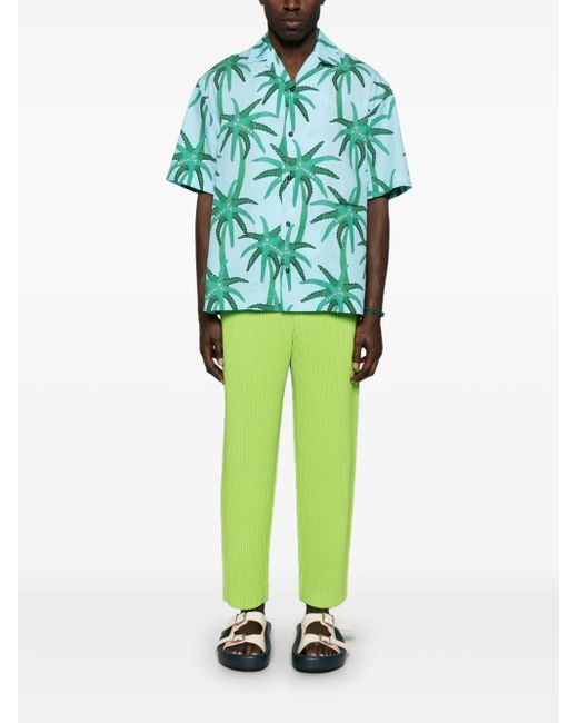 Homme Plissé Issey Miyake Green Mc March Trousers for men