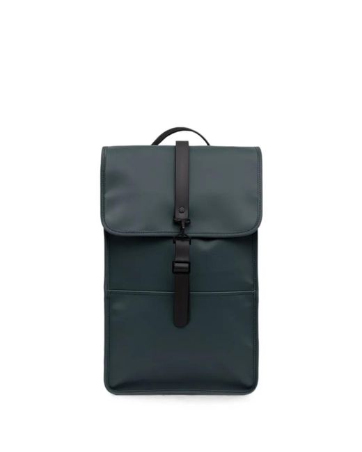 Rains Blue Carabiner-Fastening Flap Backpack