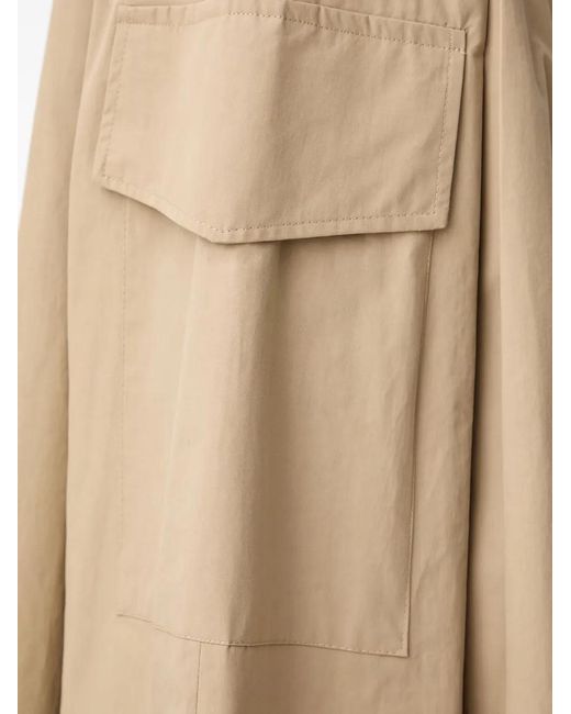 ViCOLO Natural Pleated Belted Midi Skirt