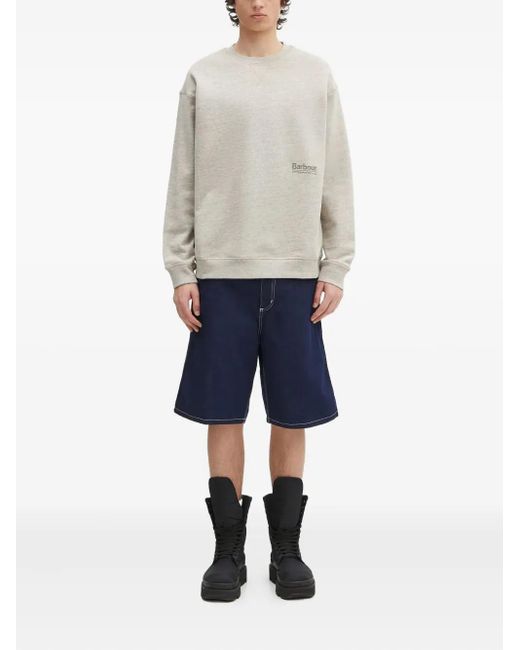 Barbour Gray Calton Sweatshirt for men