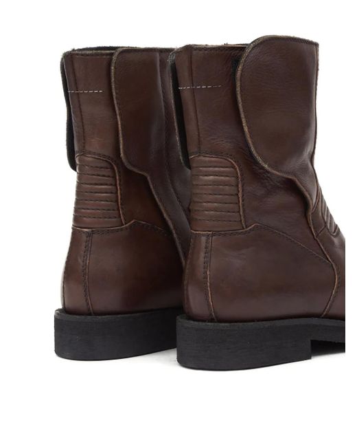 MM6 by Maison Margiela Brown Leather Boots