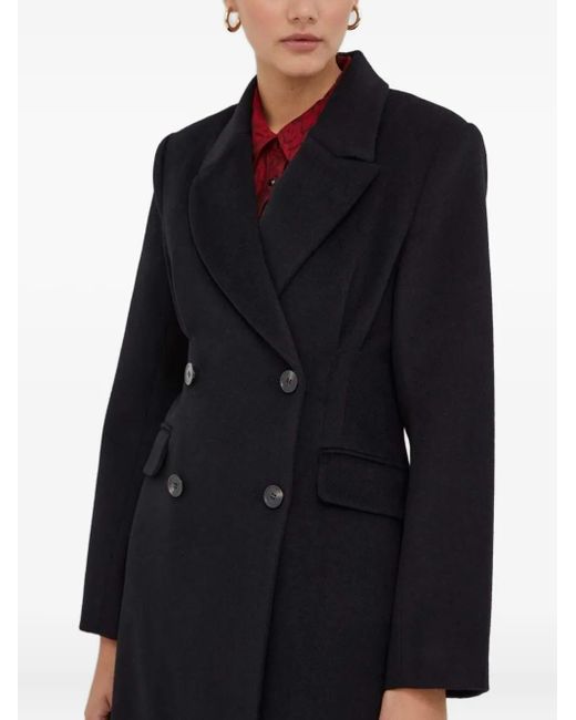 Manteau À Boutonnière Croisée Notes Du Nord en coloris Black