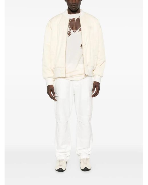 MM6 by Maison Martin Margiela White Cotton Cargo Pants for men