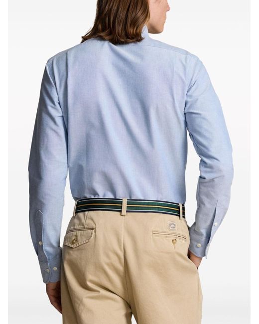 Polo Ralph Lauren Blue Oxford Cotton Shirt for men