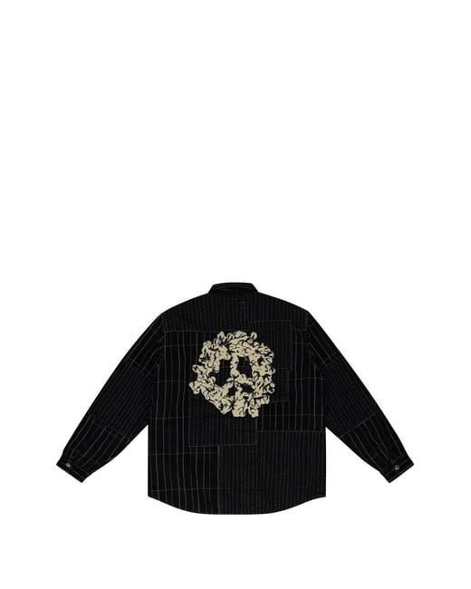 DENIM TEARS Black X Levi's Overdyed Patchwork Shirt Jacket for men