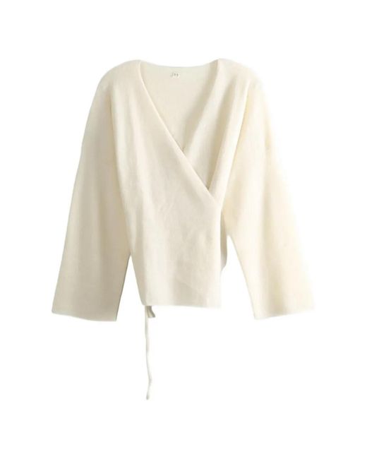 TAIGA TAKAHASHI White Samue Wrap-Style Cardigan