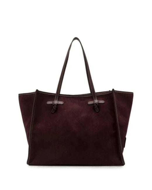 Gianni Chiarini Purple Marcella Suede Tote Bag