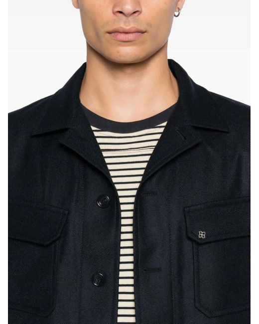 Tagliatore Shirtjack Met Klepzak En Knopen in het Black voor heren