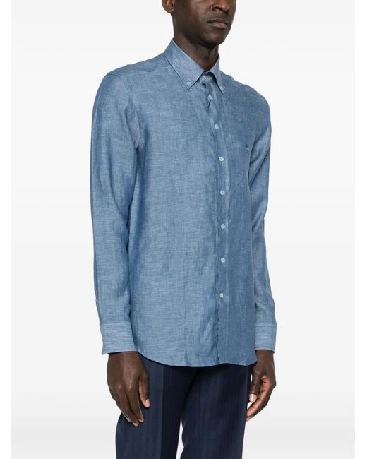 Etro Blue Buttoned Shirt for men