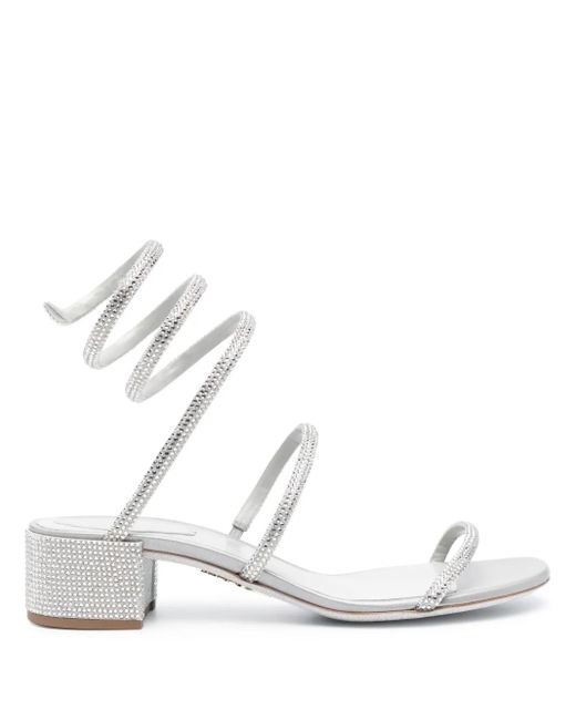 Sandali Con Decorazione Cleo di Rene Caovilla in White