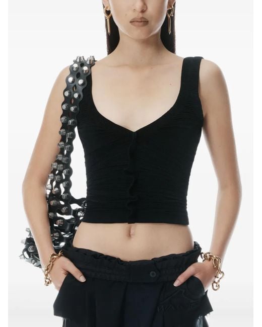 Alexander Wang ドレープ タンクトップ Black