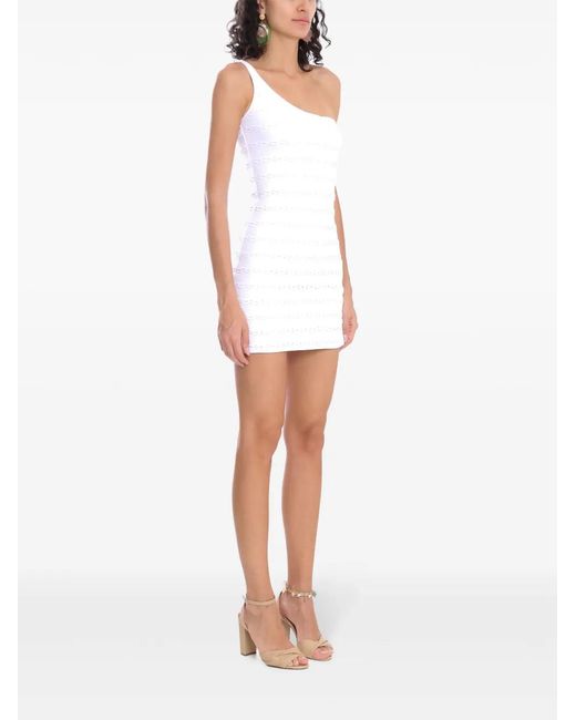 Amir Slama White X Jade Picon One-Shoulder Dress